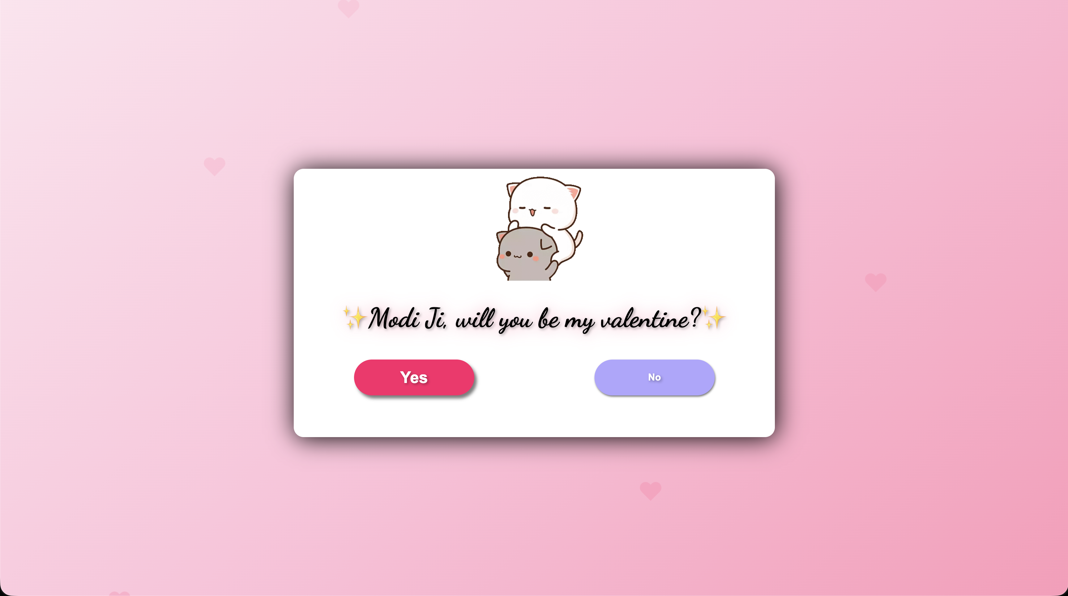 Valentine confession page example